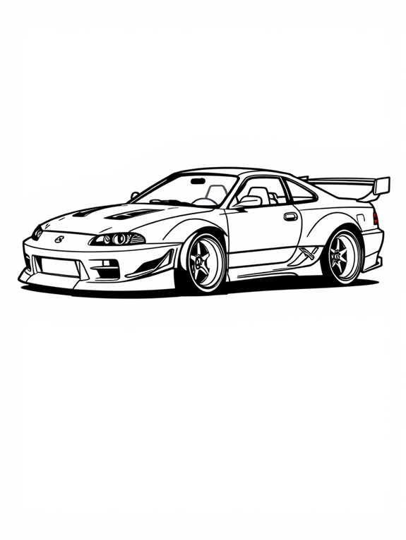 drift car coloring page