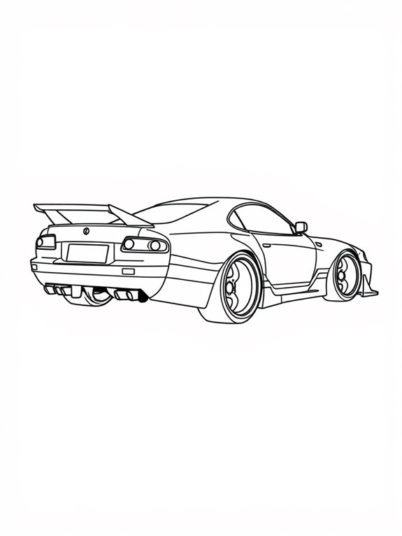 drift car coloring page