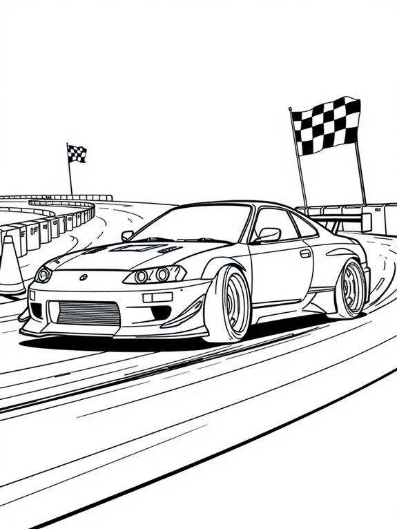 drift car racing illustration