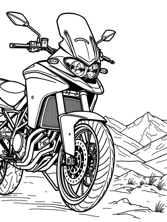 ducati adventure motorcycle illustration