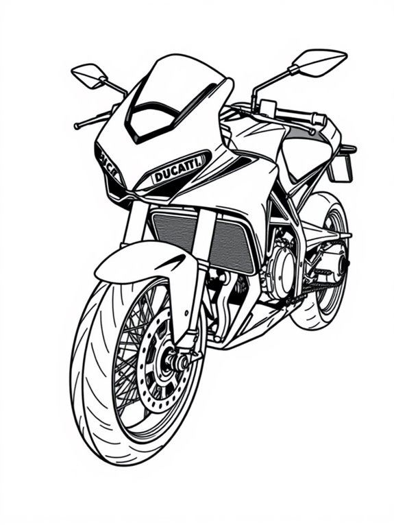 ducati motorcycle coloring activity