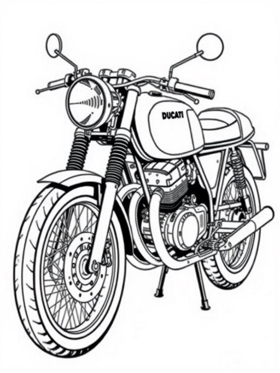 ducati motorcycle coloring page