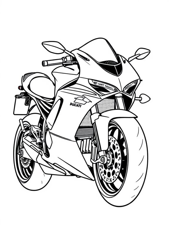 ducati racing flag coloring