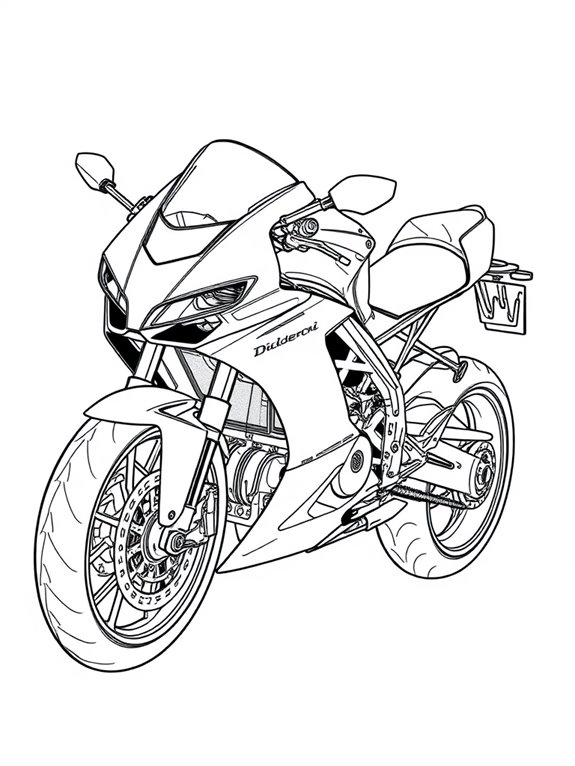 ducati sports bike illustration