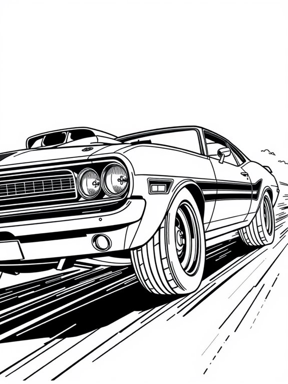 dynamic muscle car artwork