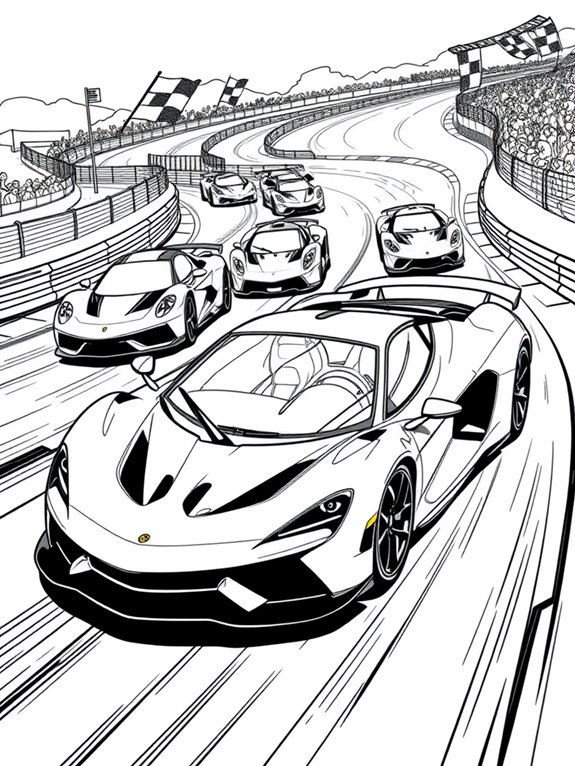 dynamic supercar racing scene