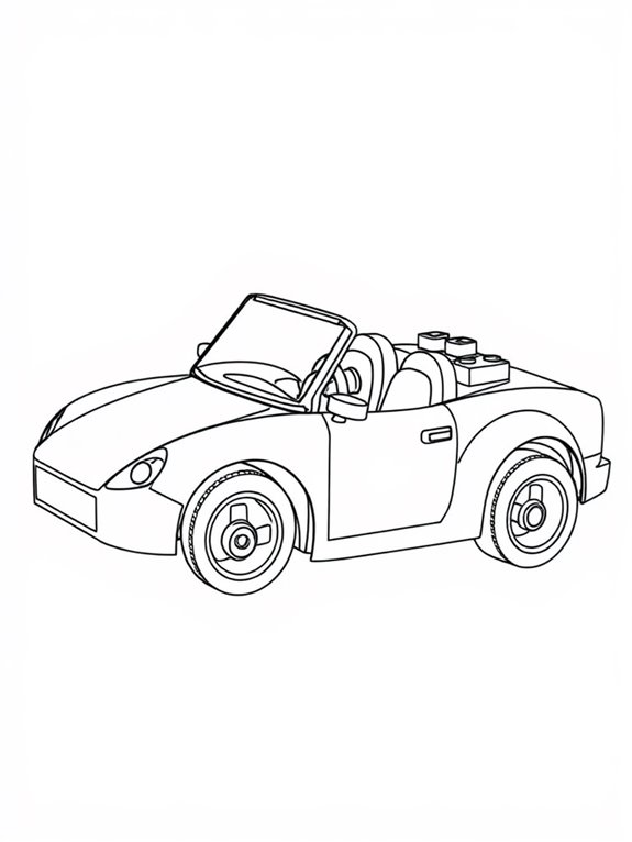 easy lego convertible coloring page