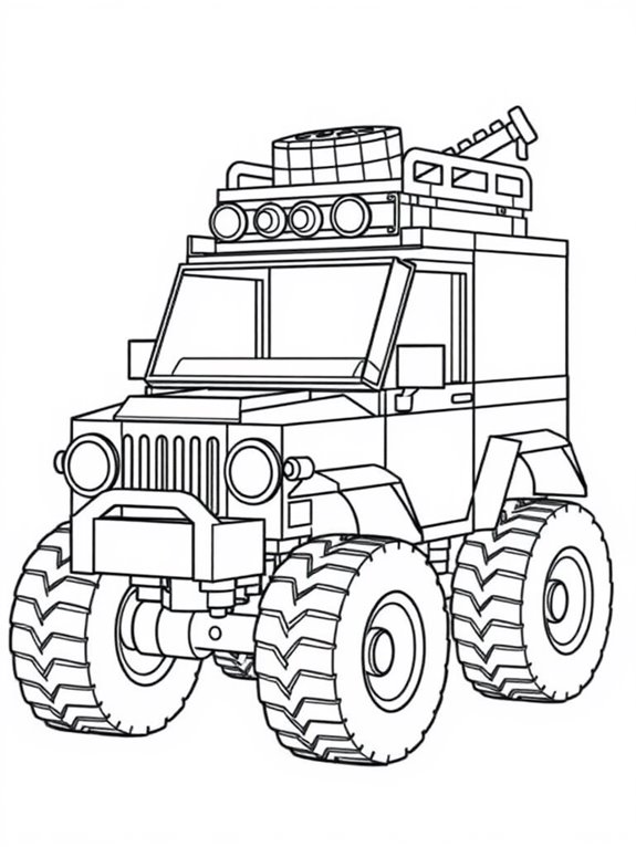 easy off road vehicle coloring