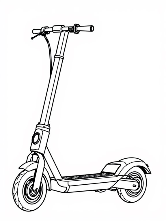 electric scooter coloring page