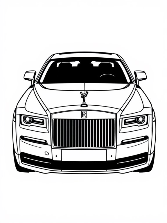 elegant luxury car outline