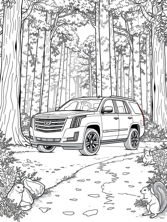 escalade in forest coloring