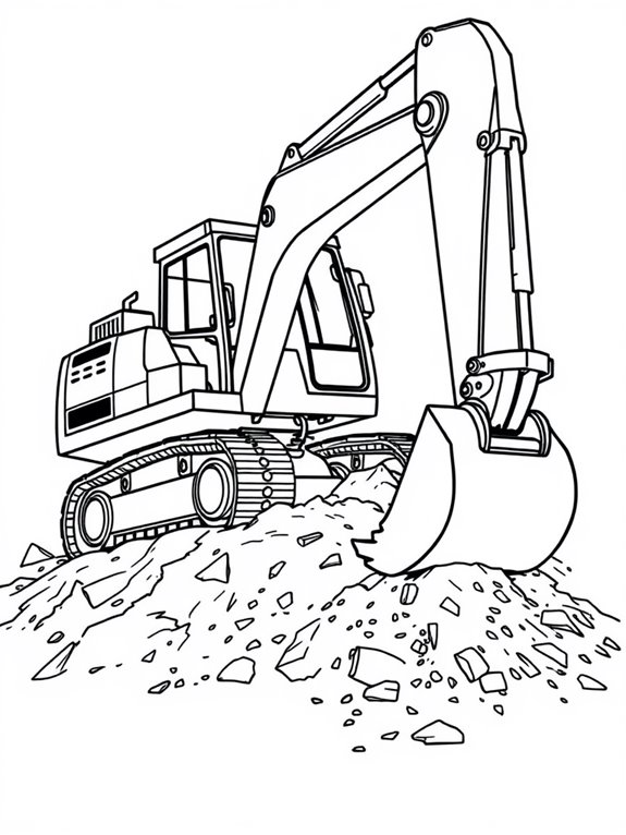 excavator working on site