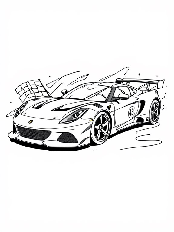 exotic car racing illustration