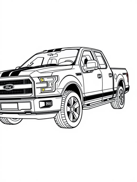 f 150 racing stripes coloring