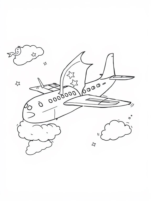 fantasy airlines coloring page