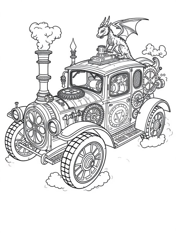 fantasy steam powered vehicle