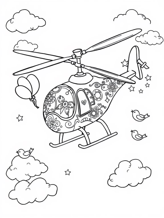 fantasy themed helicopter illustration