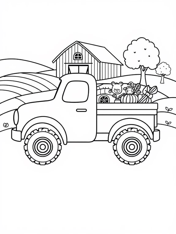 farm truck with details