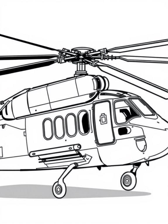 fat cat helicopter coloring