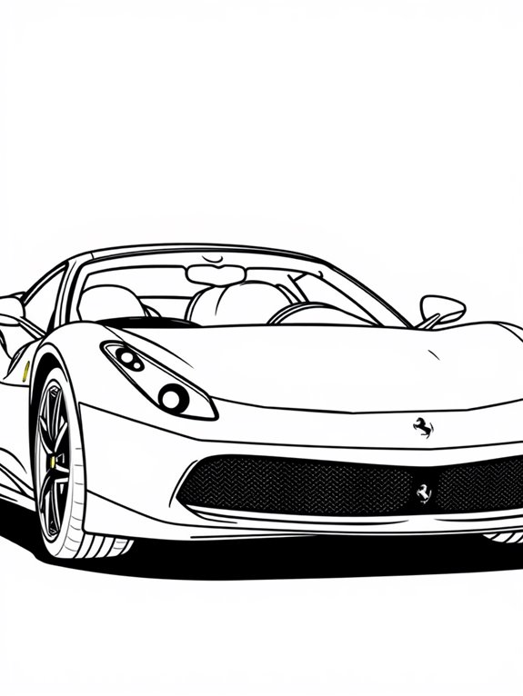 ferrari coloring page design