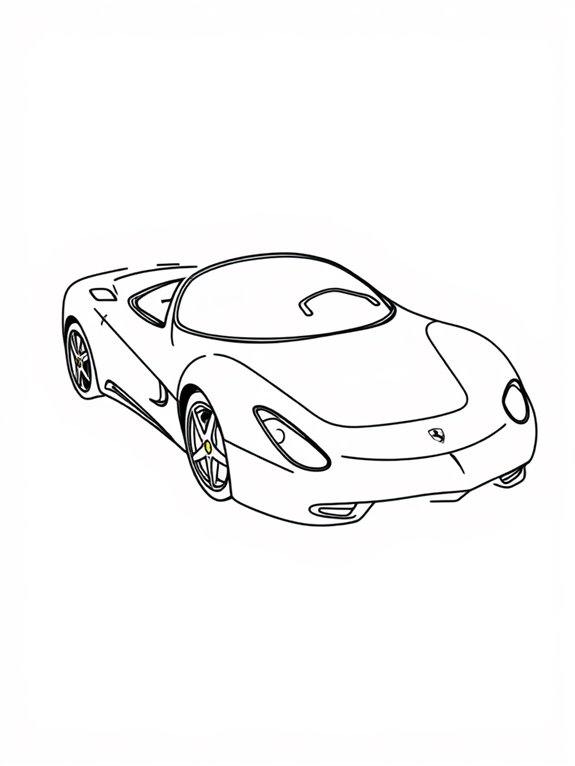 ferrari coloring page design