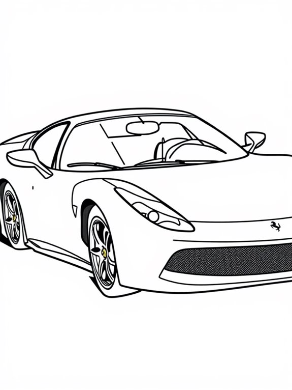 ferrari coloring page template