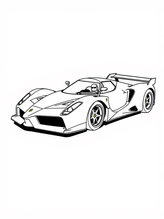 ferrari racing car illustration