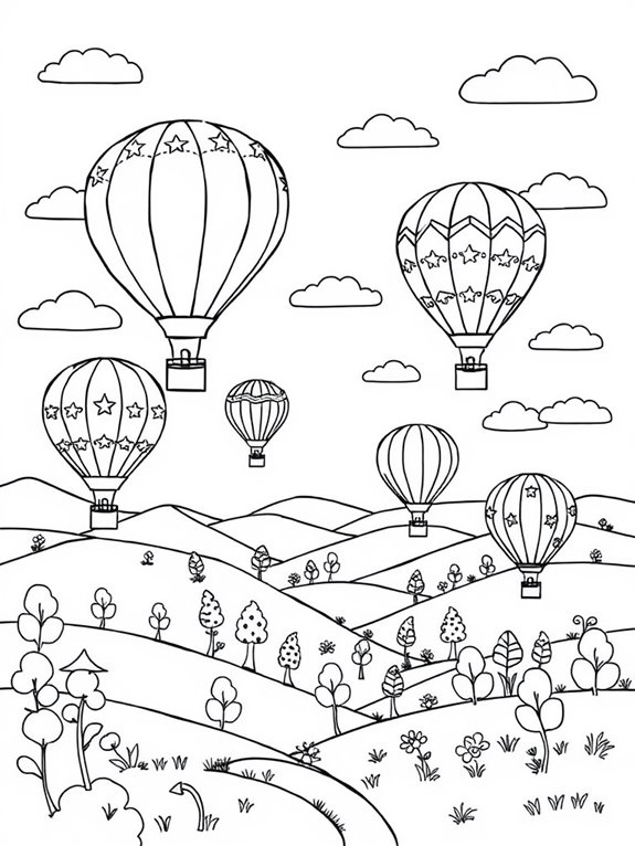 festive balloon festival scene