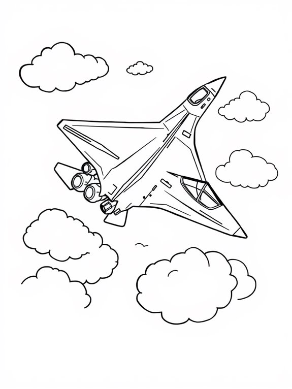 fighter jet coloring fun