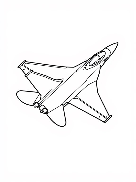 fighter jet coloring page