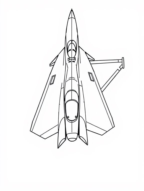 fighter jet coloring page