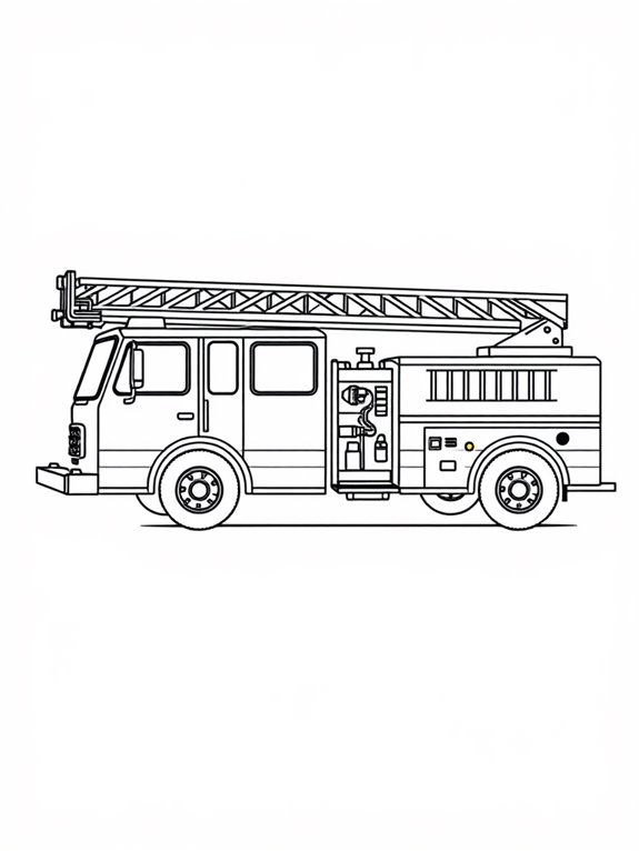 fire truck coloring page