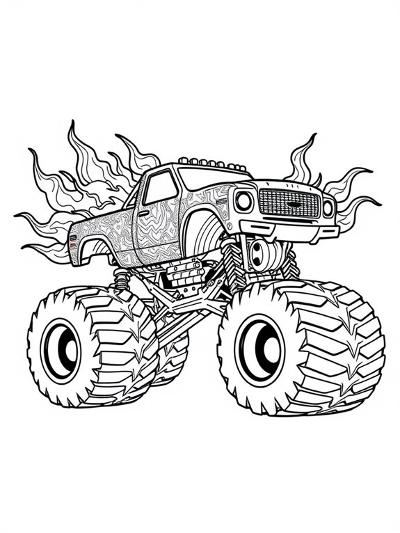 flaming max d monster truck