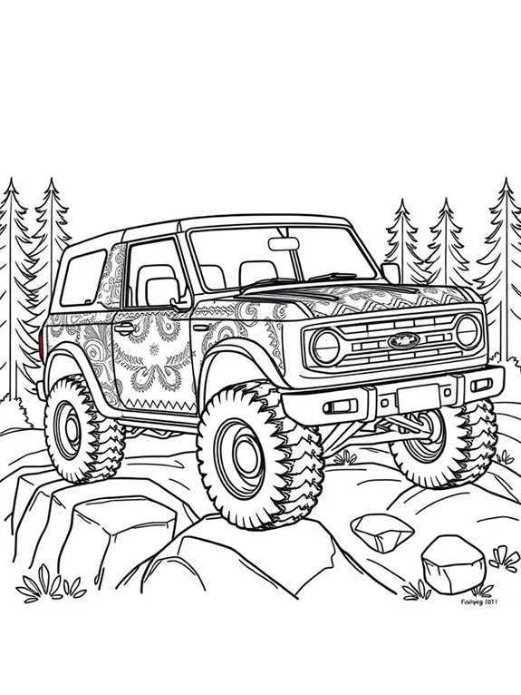 ford bronco coloring fun