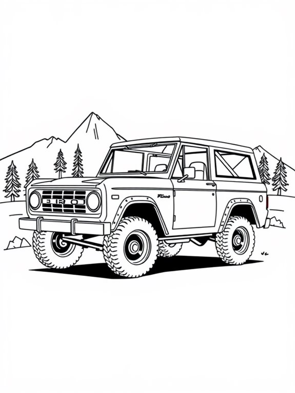 ford bronco coloring page