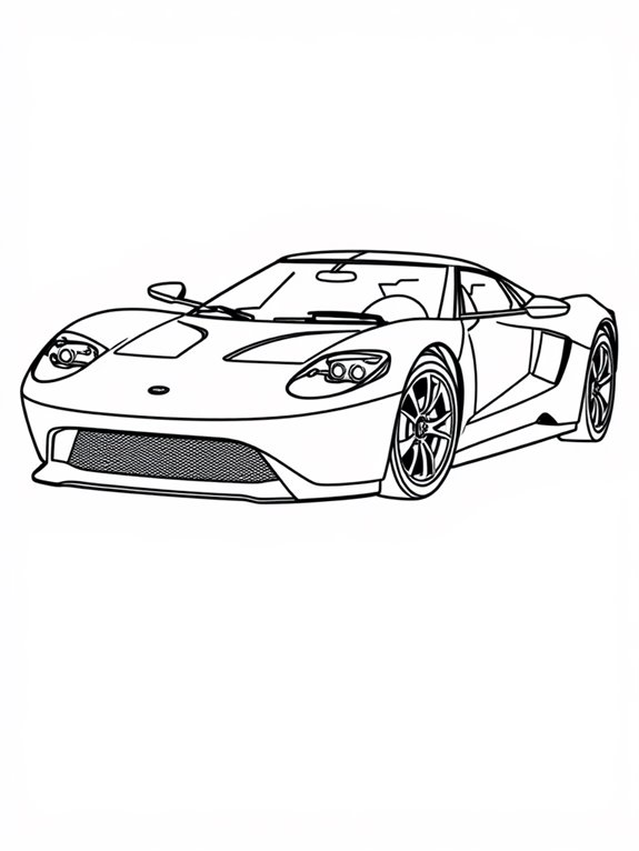 ford gt coloring page