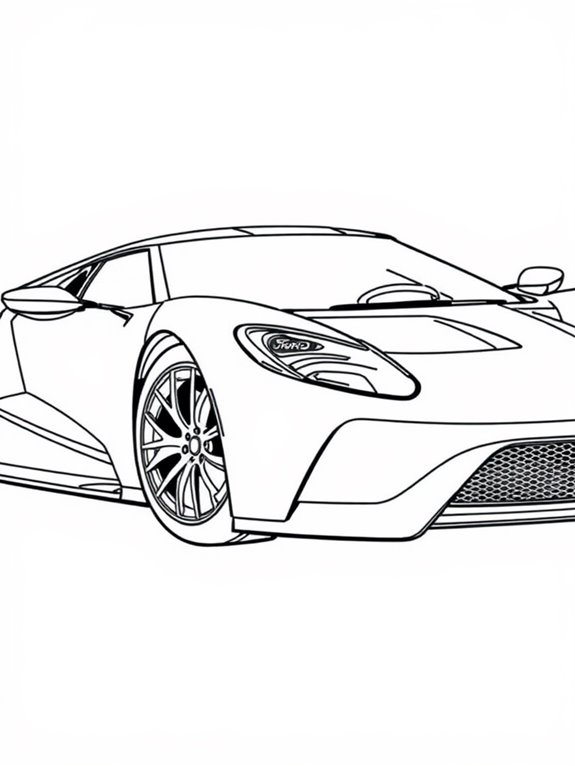 ford gt coloring page