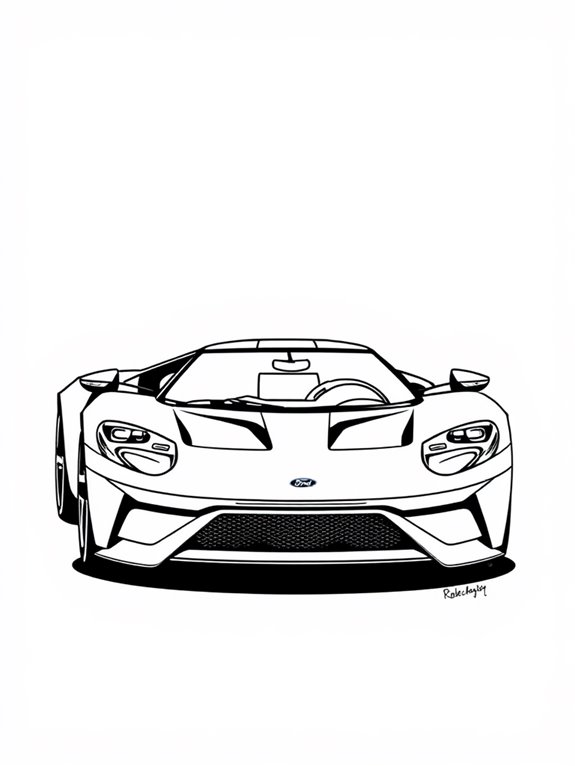 ford gt coloring page