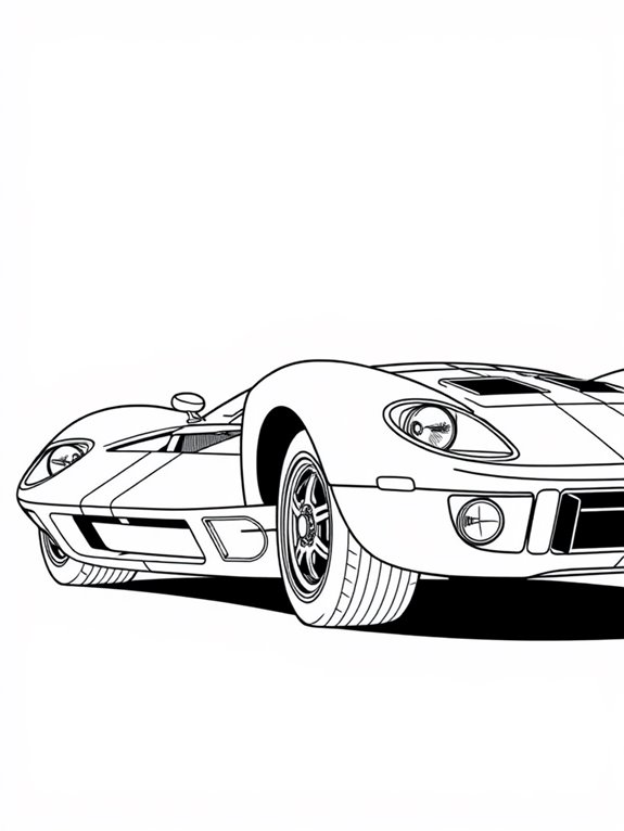 ford gt coloring page