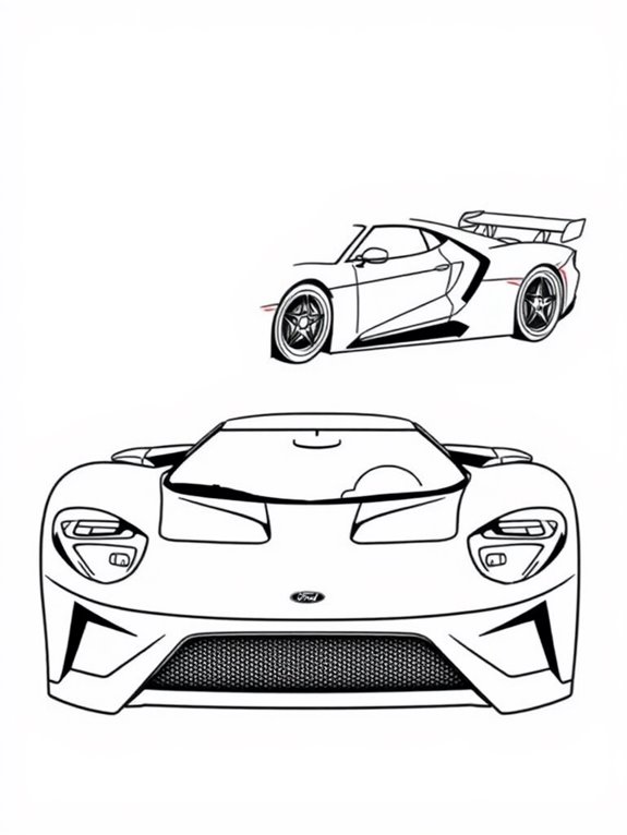 ford gt coloring page