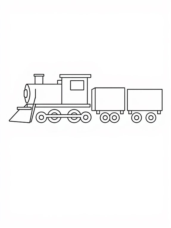 freight train coloring page