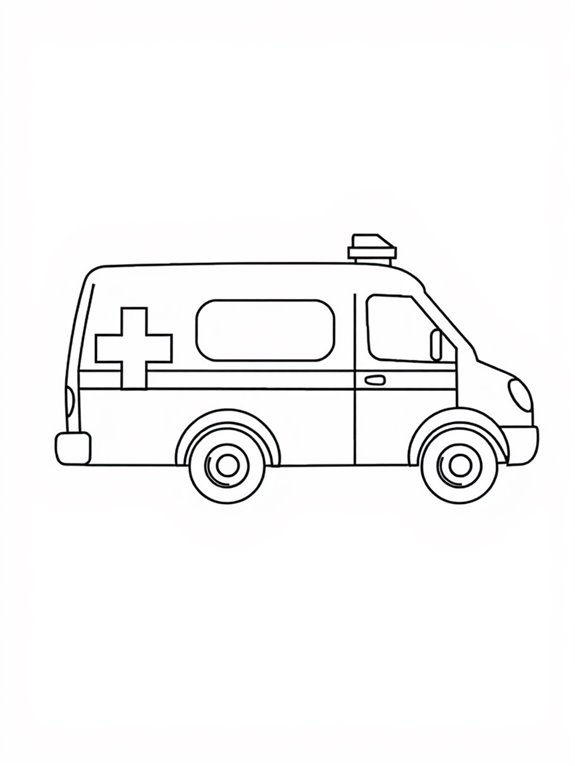 fun ambulance coloring activity