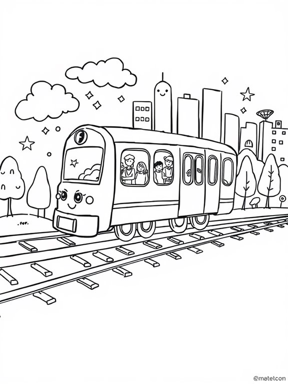 fun doodle subway train