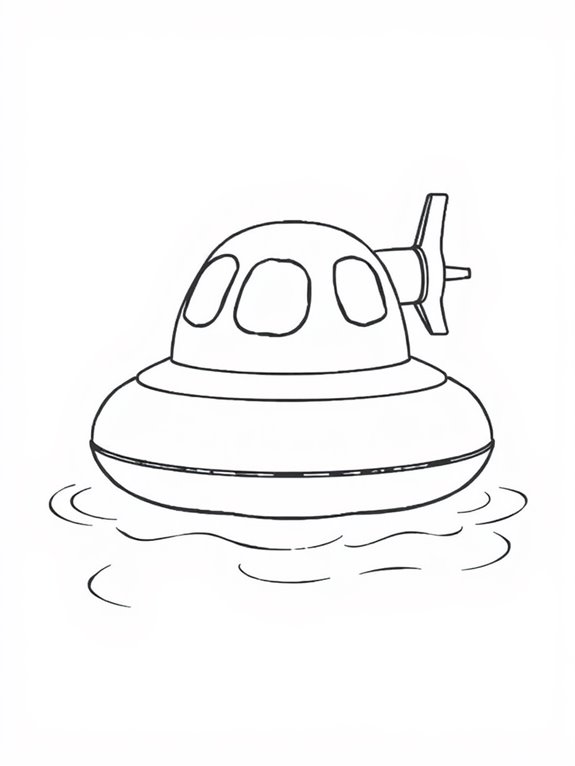 fun hovercraft coloring page