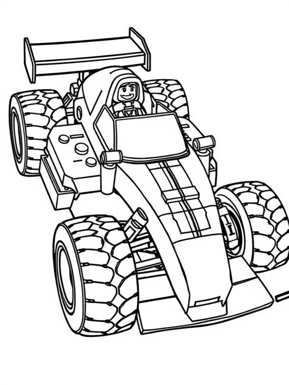 fun race car coloring