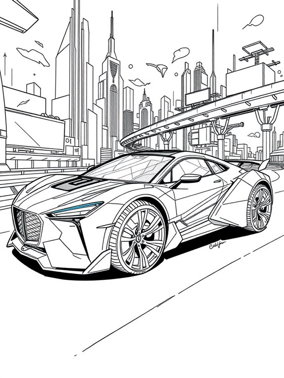 futuristic cyberpunk vehicle design