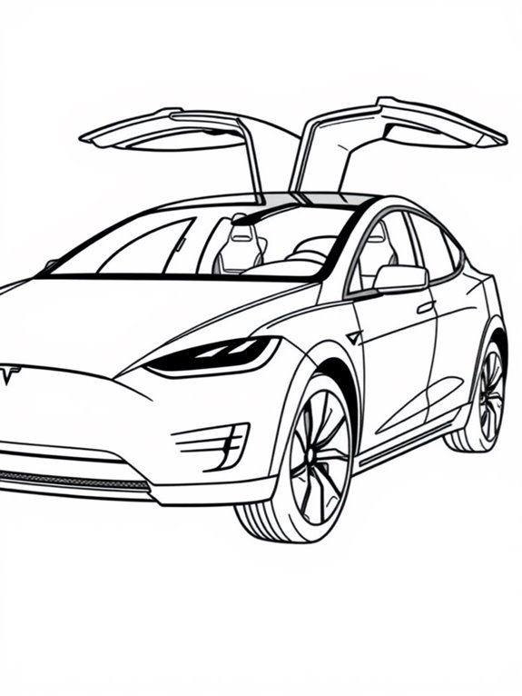 futuristic tesla model x