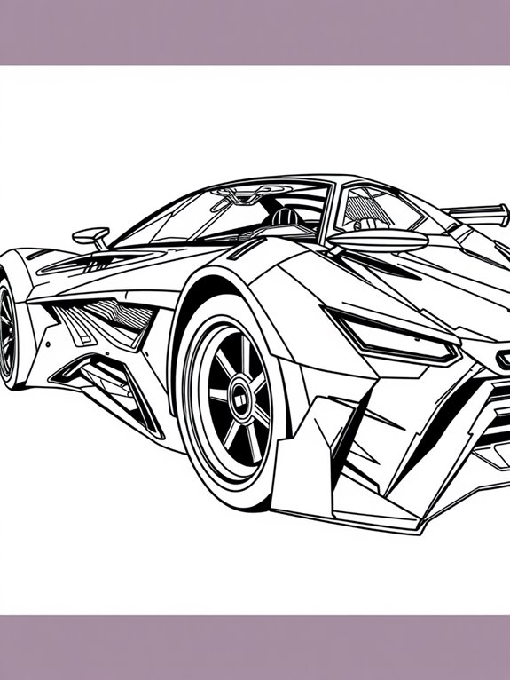 futuristic vehicle coloring design