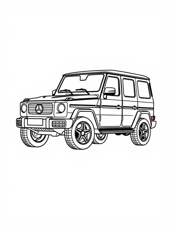 g wagon coloring page design