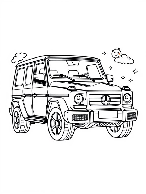 g wagon doodle coloring page